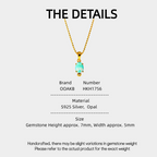 Australian Natural Opal S925 Silver Pendant Necklace