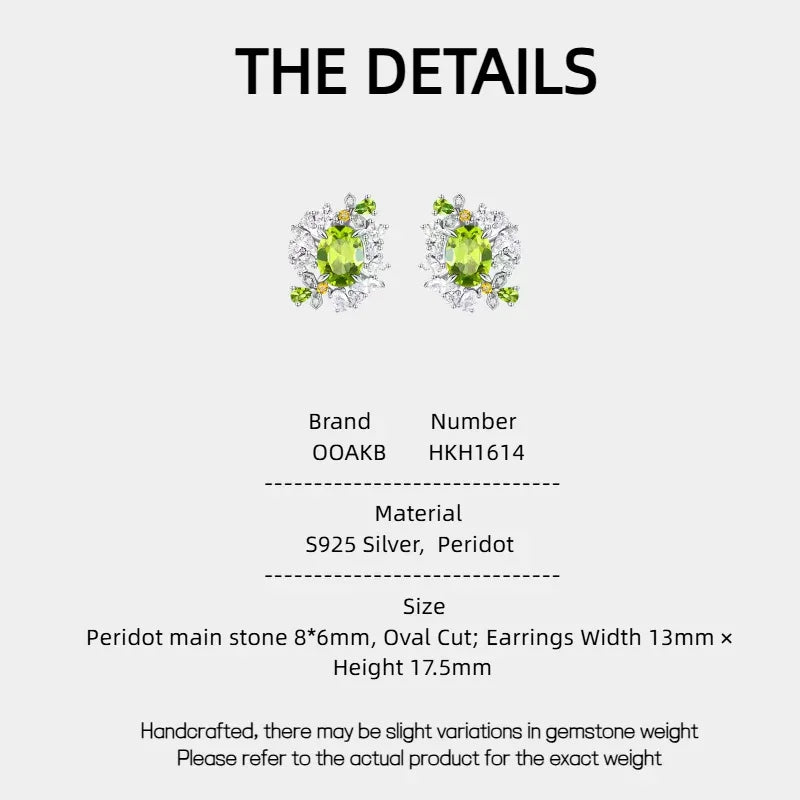 Natural Peridot Firefly Earrings - OOAKB