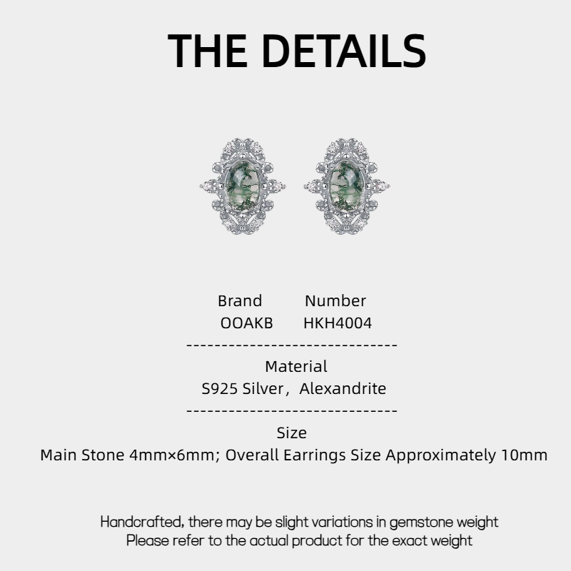 Moss Agate Elegant Exquisite Earrings Unisex