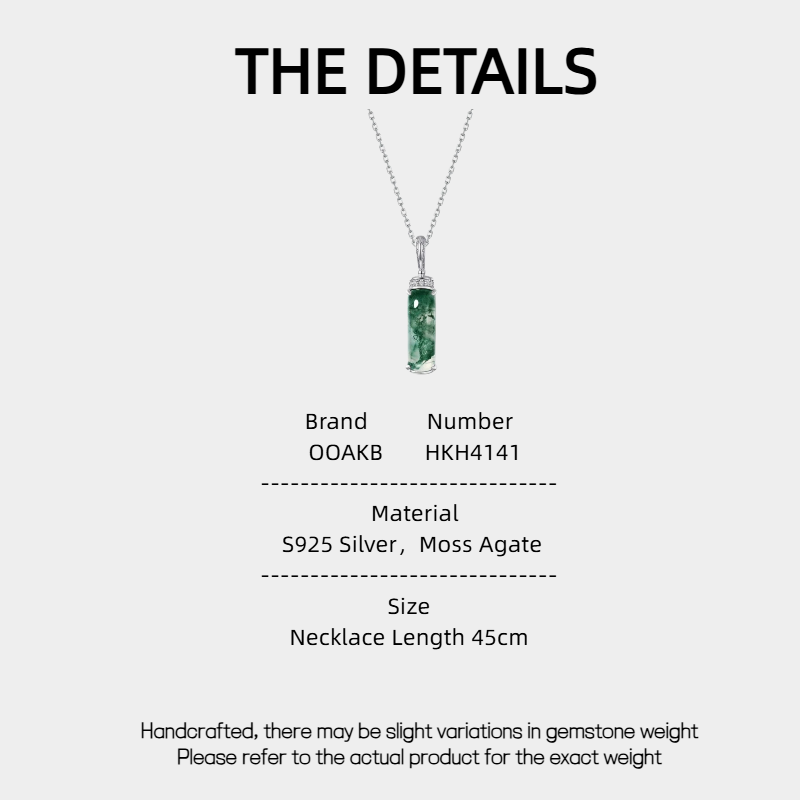 New Style Perfume Bottle Moss Agate Pendant