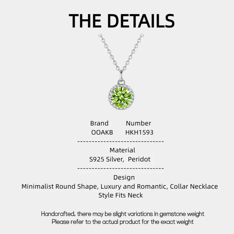 Natural Peridot Round Luxury Collar Necklace - OOAKB