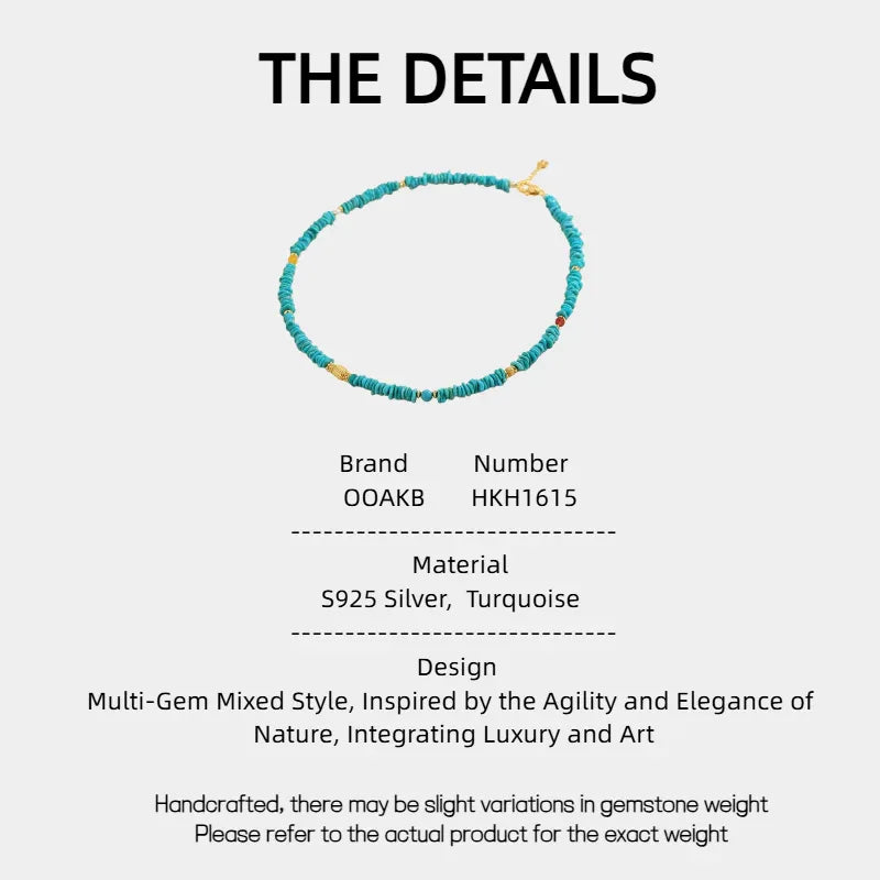 Natural Turquoise Multi-Gem Luxury Necklace - OOAKB