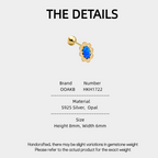 Blue Opal S925 Silver Lace Single Earring