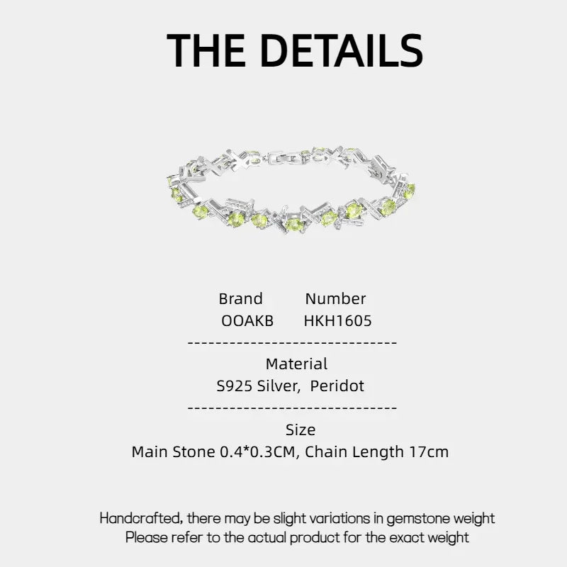 Natural Morning Light New Leaf Peridot Bracelet - OOAKB
