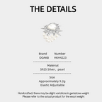 Heart-Shaped Pearl Rivet Ring