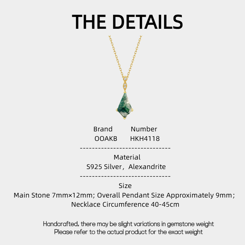 Geometric Moss Agate Pendant