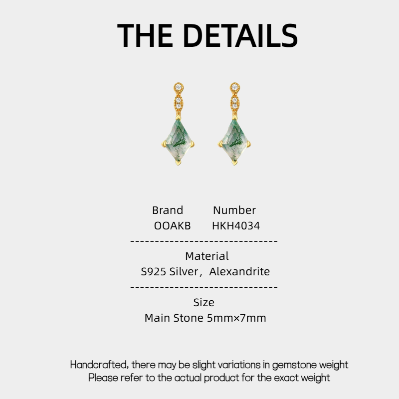 Moss Agate Unique New Style Earrings Unisex