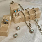 Blue Dream Galaxy Opal S925 Silver Classic Style Ring