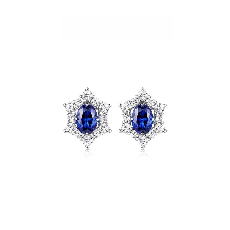 Sapphire S925 Silver Star Detachable Earrings - OOAKB
