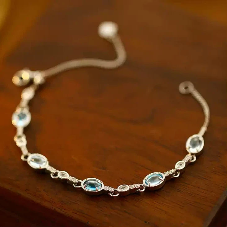 Topaz S925 Silver Adjustable Bracelet