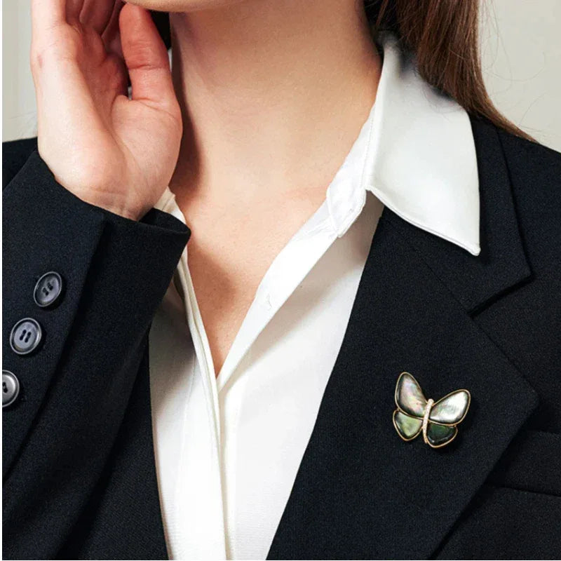 Color Shell Butterfly Brooch Women's Style - OOAKB