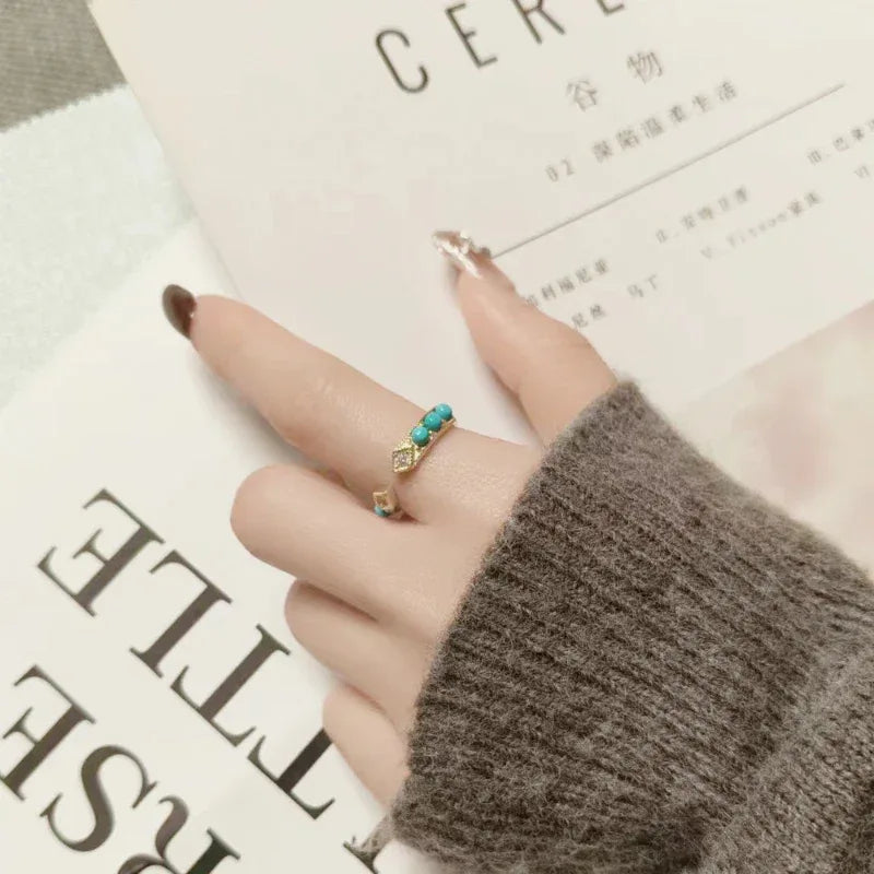 Turquoise Arrow Open Ring - OOAKB