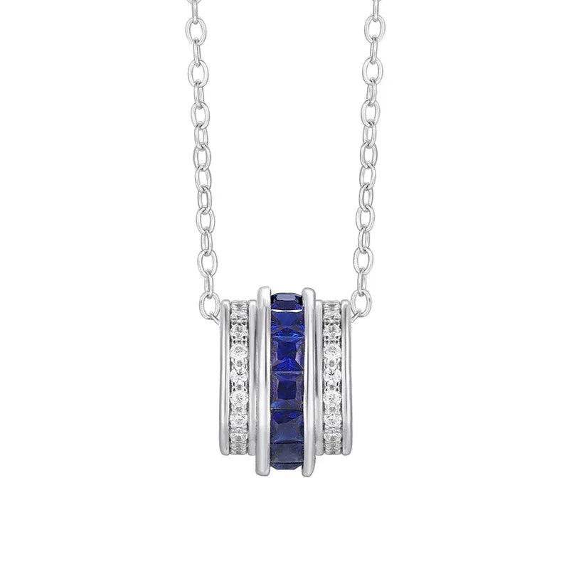 Sapphire S925 Silver Fortune Bead Necklace - OOAKB