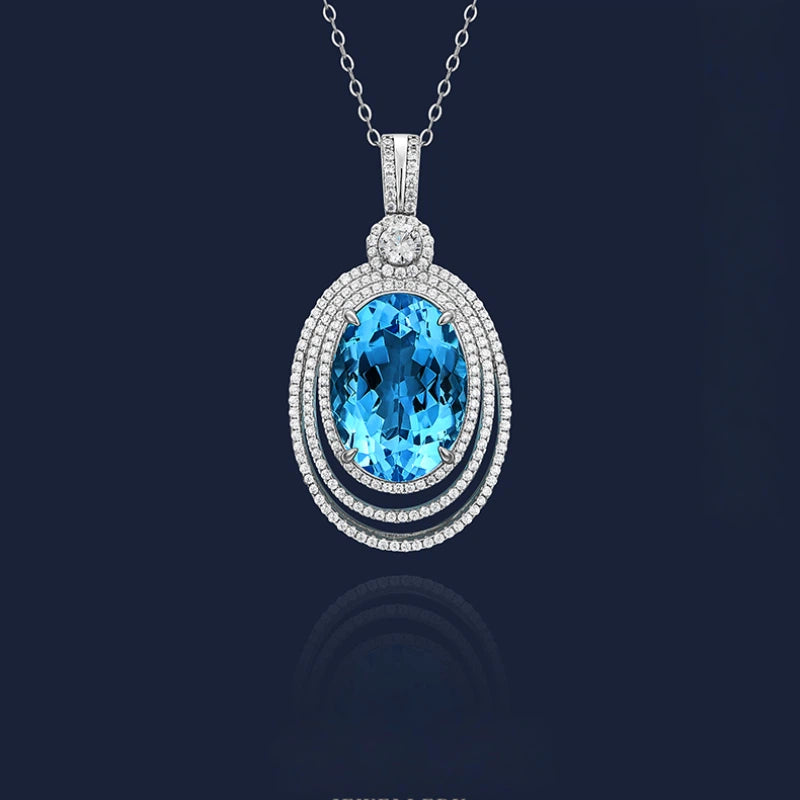 Natural Topaz Pigeon Egg Necklace