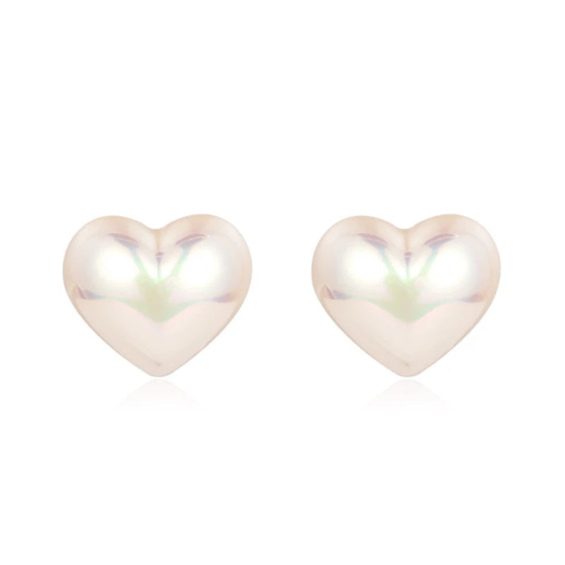 Mermaid Heart-Shaped Pearl Earrings
