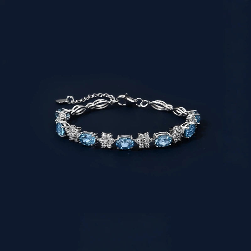 Topaz Sterling Silver Bracelet Women's Style