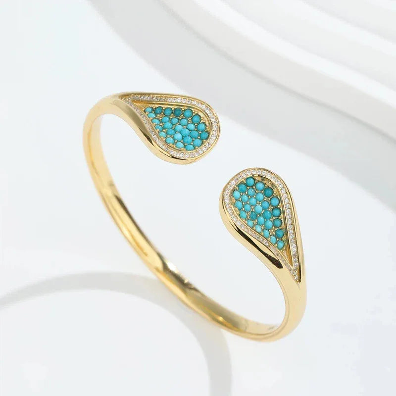 Turquoise Millet Bead Bracelet Women's - OOAKB