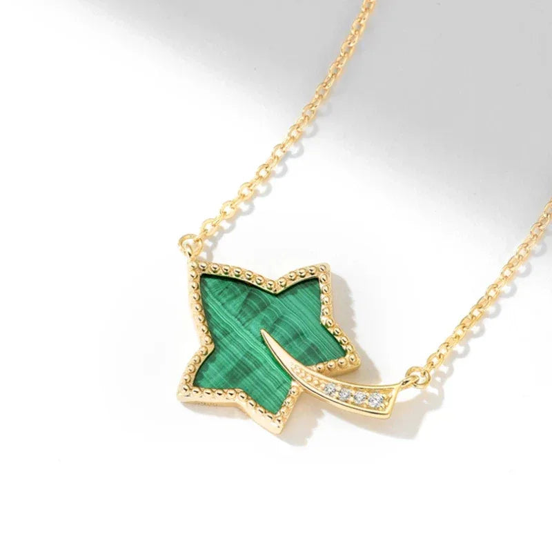 Ivy Malachite Collar Necklace S925 Silver Women's Style - OOAKB