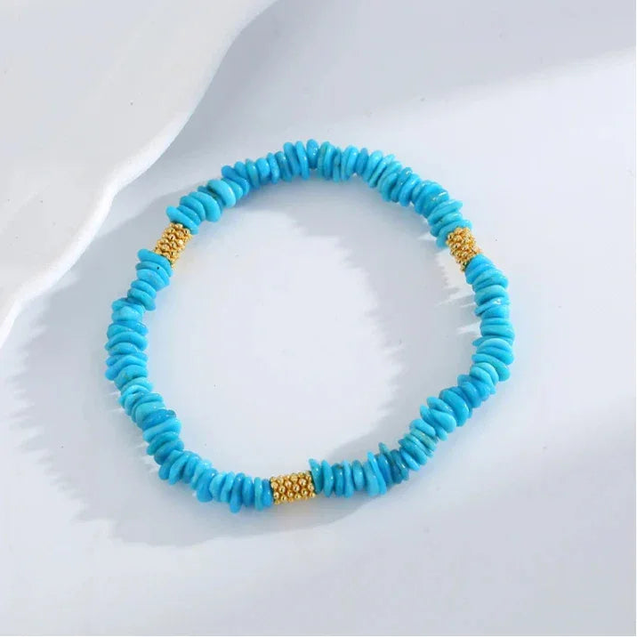 Natural Turquoise Seed Material DIY Bracelet - OOAKB