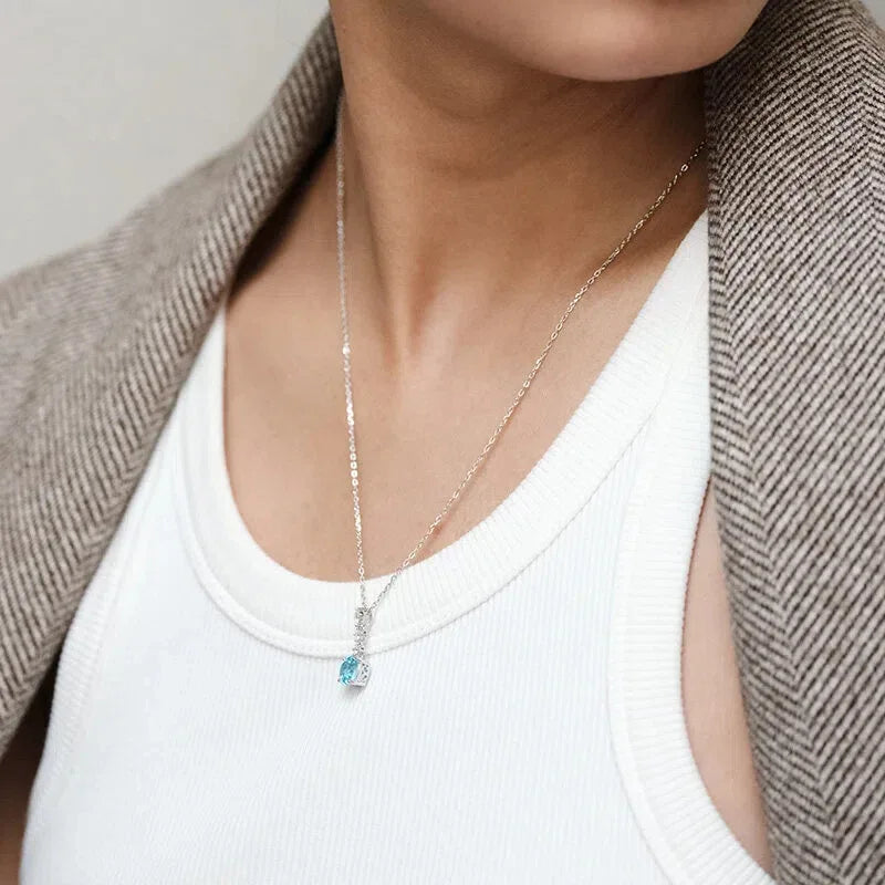 Topaz S925 Rhodium Plated Bubble Necklace - OOAKB