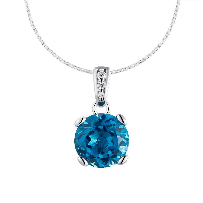 Topaz S925 Silver Collarbone Necklace