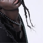 Black Shell Pearl Collarbone Chain Unisex