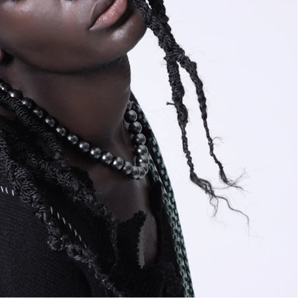 Black Shell Pearl Collarbone Chain Unisex