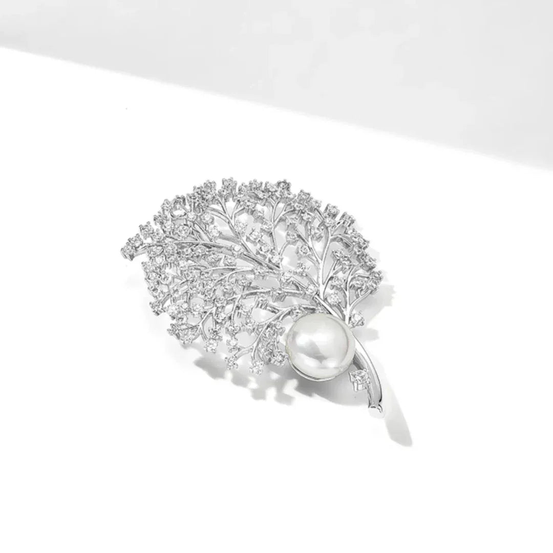 Freshwater Pearl Tree of Life Brooch S925 Silver Women's Style - OOAKB
