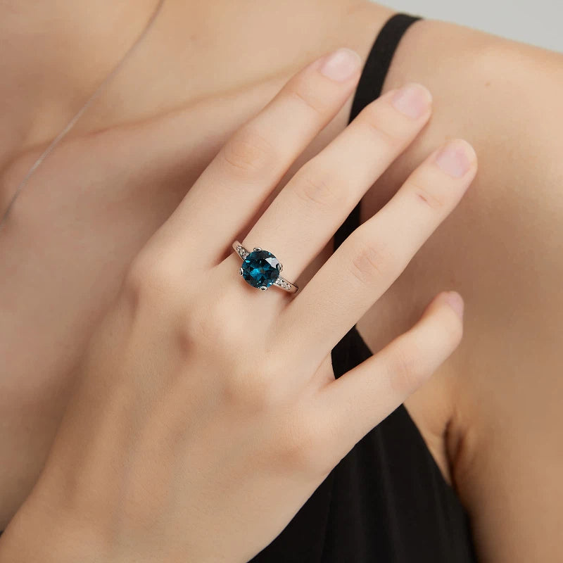 Topaz S925 Silver Open Square Ring