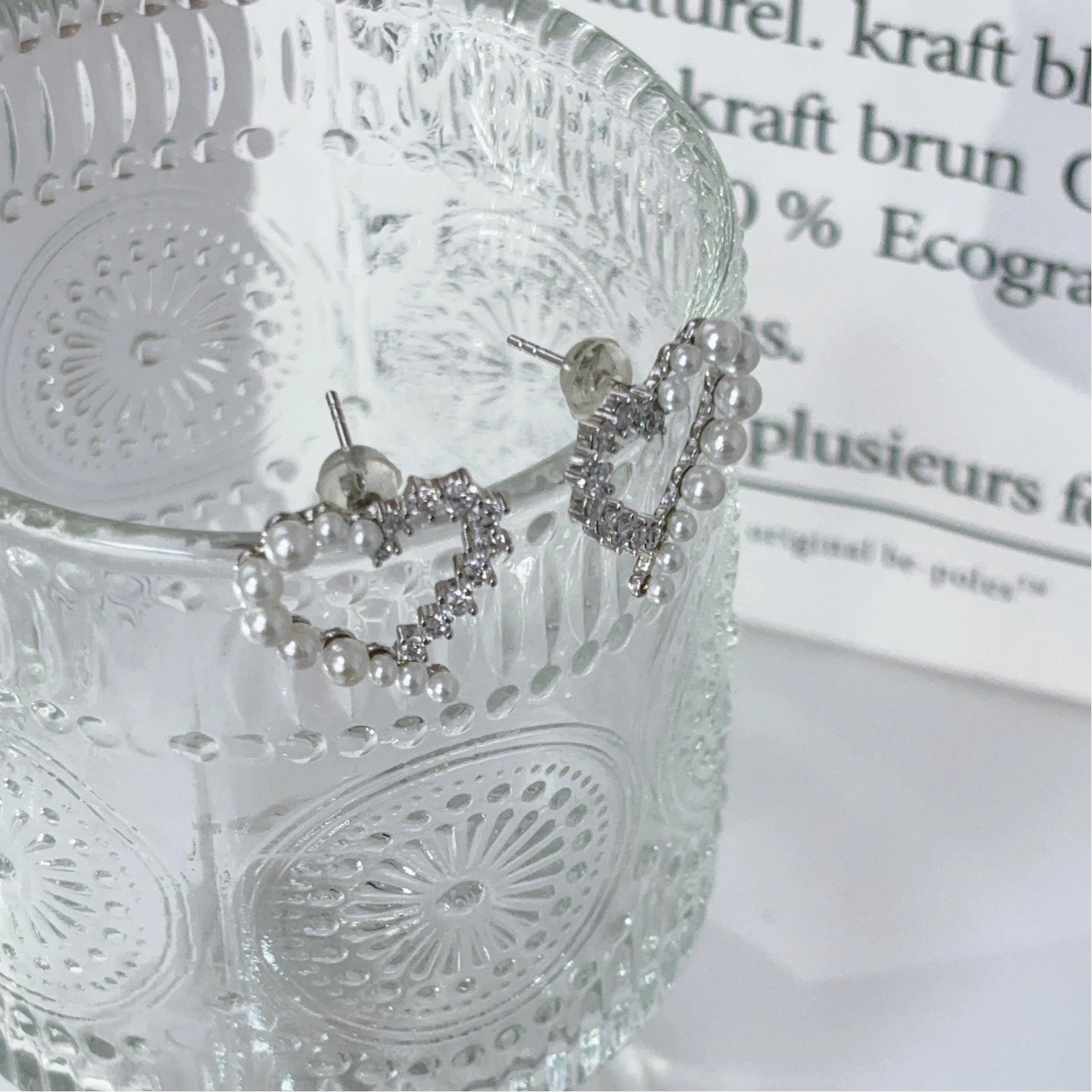 Textured Heart-Shaped Pearl Earrings Unisex