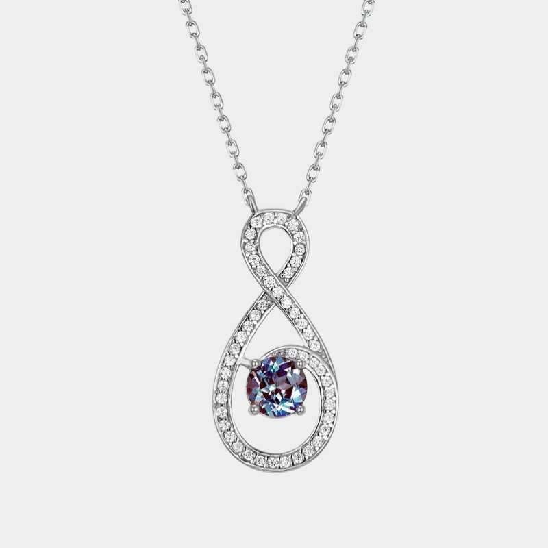 Alexandrite Infinity Symbol Collarbone Chain