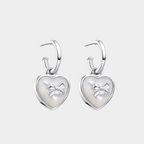 Mother of Pearl Heart-Shaped Pearl Earrings