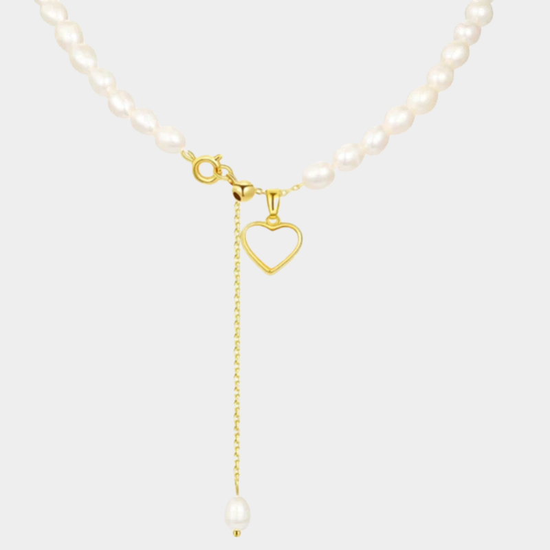 Baroque Heart-Shaped Pearl Collarbone Chain