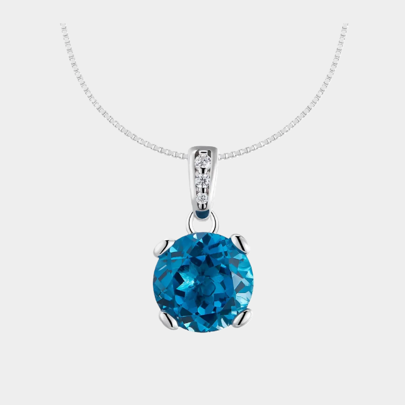 Topaz S925 Silver Collarbone Necklace