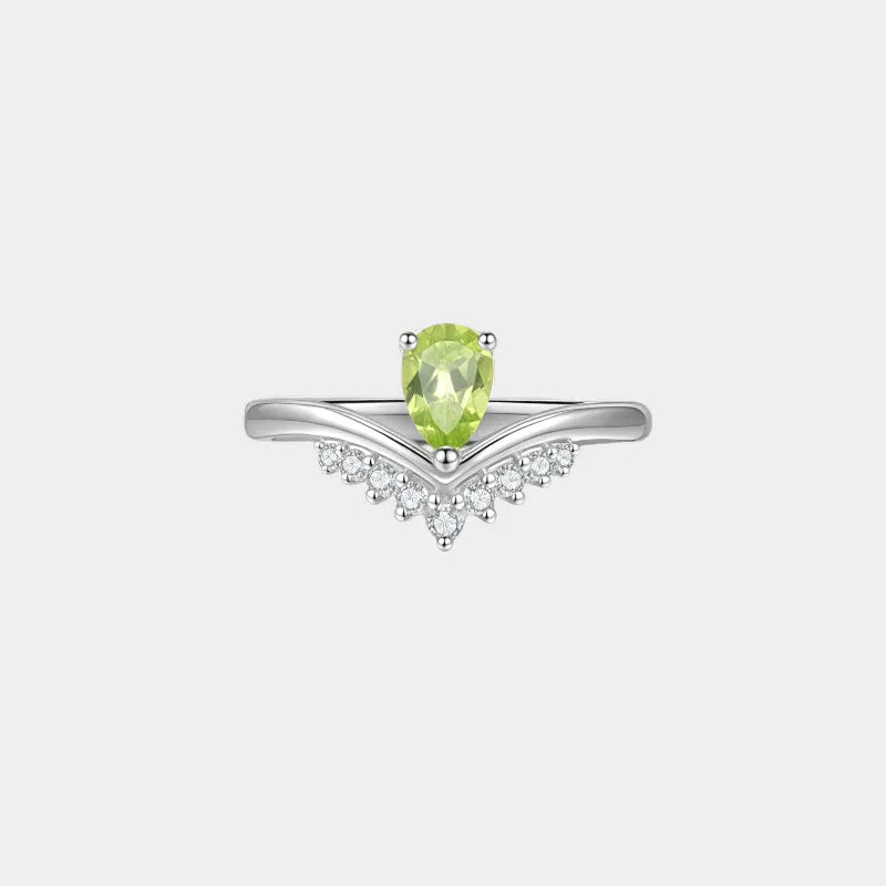 Natural Crown Peridot Open Ring - OOAKB