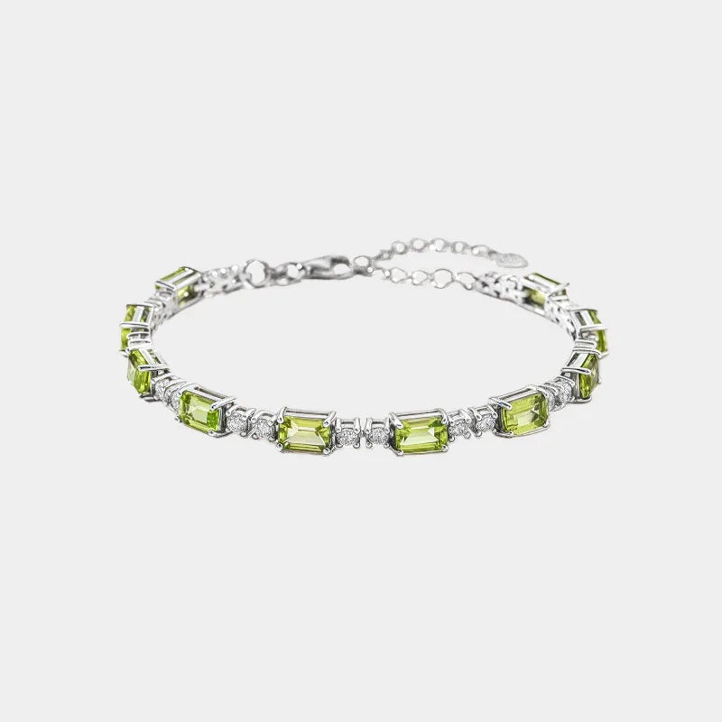 Natural Peridot Adjustable Bracelet Women's Style - OOAKB
