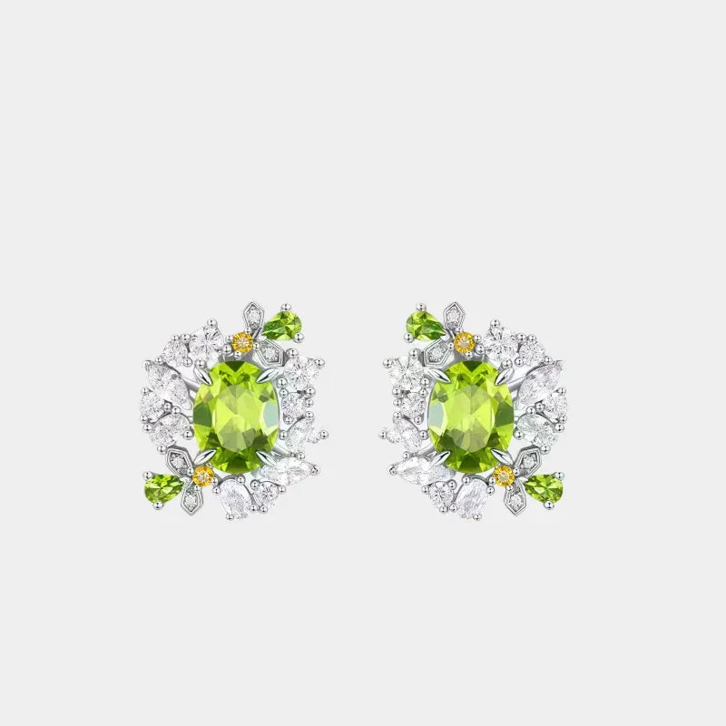 Natural Peridot Firefly Earrings - OOAKB