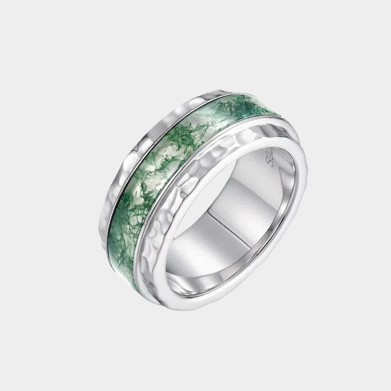 New Style Fashionable Moss Agate Ring