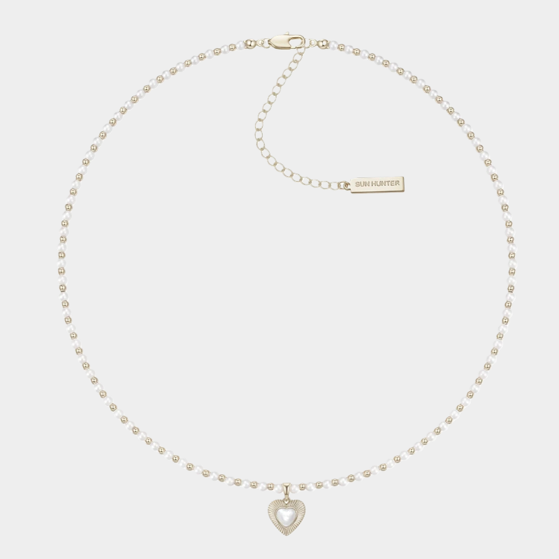 Moonlight Series Small Size Heart-Shaped Pearl Chain