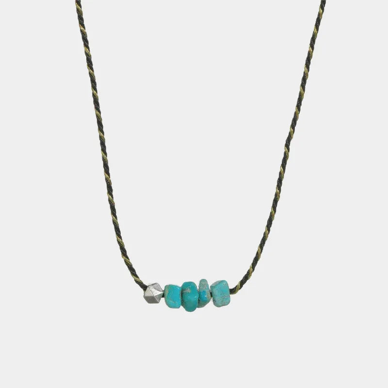 S925 Silver Turquoise Pendant Necklace - OOAKB