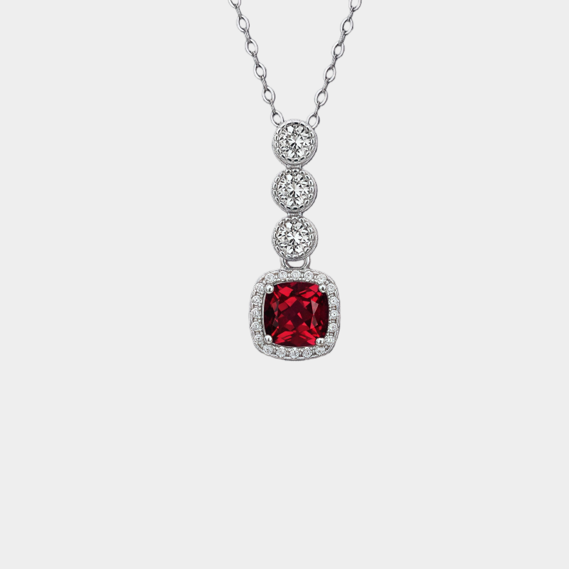 Ruby Small Square Sugar Light Luxury Collar Chain
