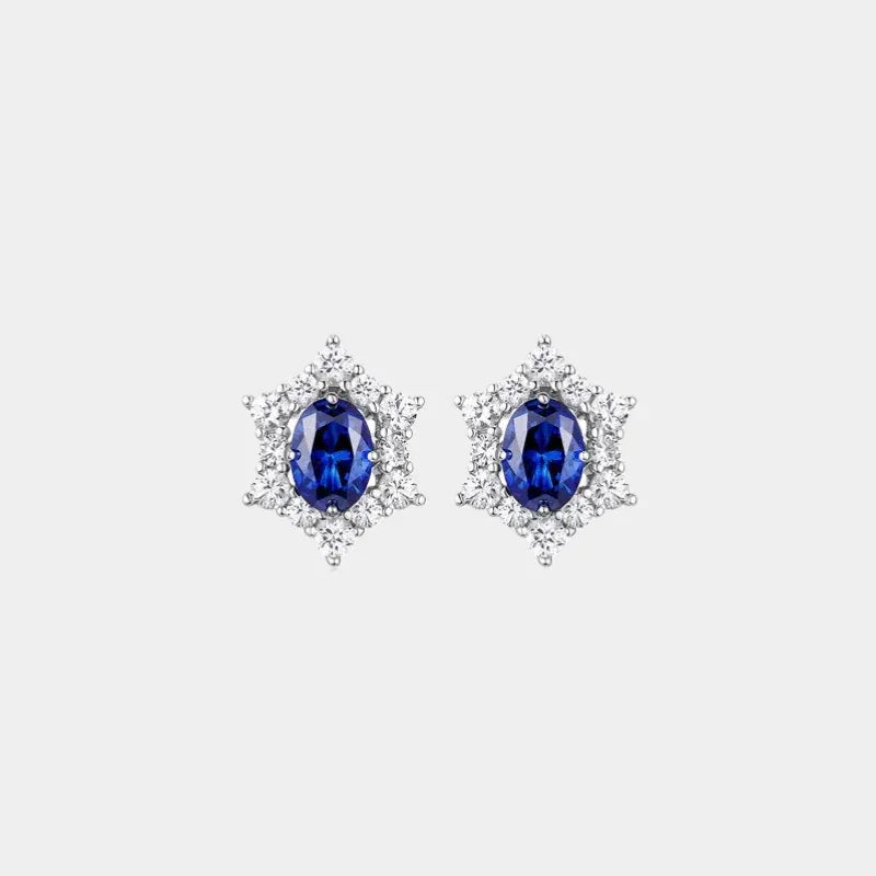 Sapphire S925 Silver Star Detachable Earrings - OOAKB
