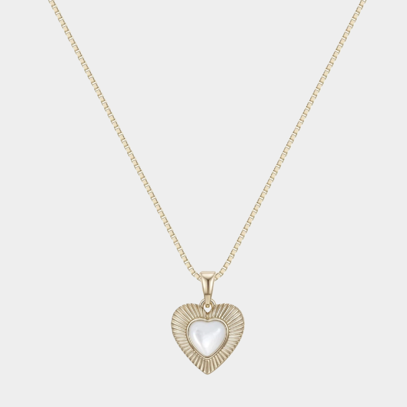 Moonlight Series Heart-Shaped Pearl Basic Plain Chain