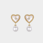 Light Luxury High-End Heart-Shaped Pearl Earrings