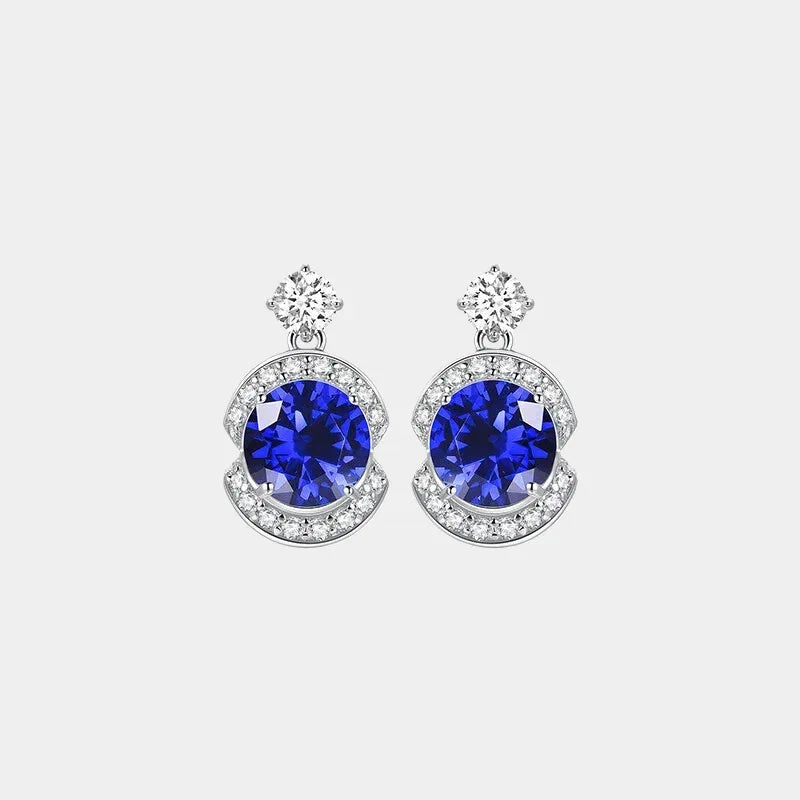 Sapphire S925 Silver Half-Wrap Earrings - OOAKB