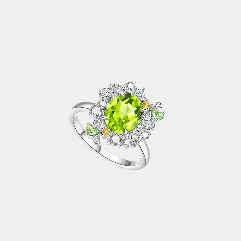 Natural Peridot Firefly Ring - OOAKB