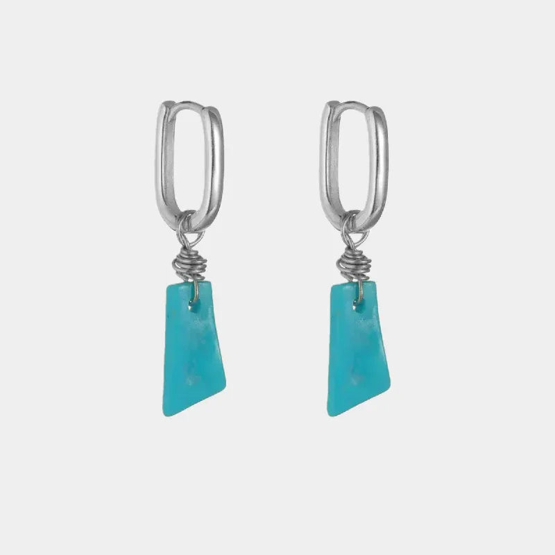 Silver Turquoise Ear Cuffs Unisex - OOAKB