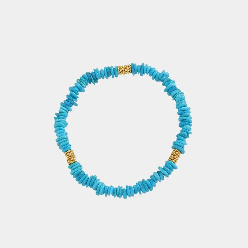 Natural Turquoise Seed Material DIY Bracelet - OOAKB