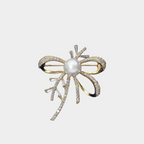 Chanel-style Bowknot Shell Pearl Brooch