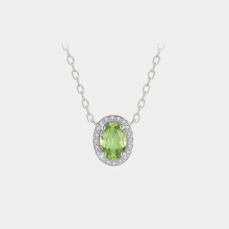 Natural Peridot Teardrop Necklace - OOAKB